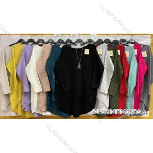 Šaty pletené alá sveter predĺžený dlhý rukáv dámske nadrozměr (XL / 2XL ONE SIZE) TALIANSKÁ MÓDA IM4212262