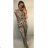 Overal elegantný dlhý leopard bez rukávov dámsky (S / M ONE SIZE) TALIANSKÁ MÓDA IMWA214394