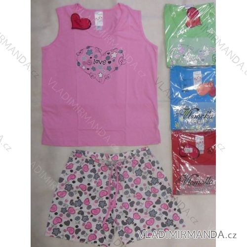Pyžamo bez prstencovú krátke nohavice Dámske bavlnené (m-2xl) VLOMOLLA SECRET 83083