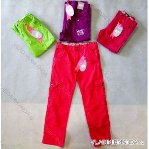 Nohavice plátené jarné dorasteneckej Dievčenské bavlnené (134-164) KUGO JK037