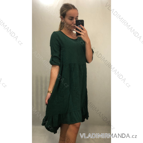 Šaty dlhý rukáv dámske (S / M / LONE SIZE) TALIANSKÁ MÓDA IMWG215509