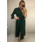 Šaty dlhé elegantné košeľové dlhý rukáv dámske (S / M ONE SIZE) TALIANSKÁ MÓDA IMWE216525