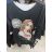 Šaty / tričko oversize voľnočasové dlhý rukáv dámske nadrozměr (XL / 2XL ONE SIZE) TALIANSKÁ MÓDA IM721310