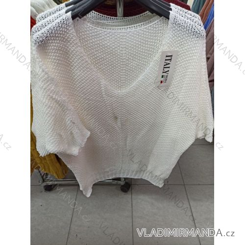 Sveter oversize dlhý rukáv dámsky (L / XL ONE SIZE) TALIANSKÁ MÓDA IM721317