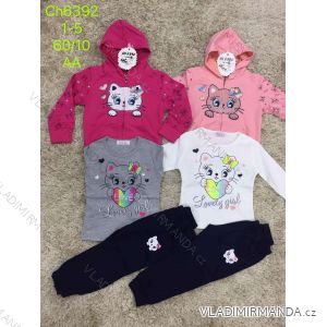 Súprava tepláky, mikina a tričko dlhý rukáv dojčenská detská dievčenské (1-5 LET) SAD SAD21CH6392