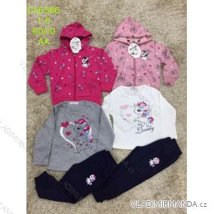 Súprava tepláky, mikina a tričko dlhý rukáv dojčenská detská dievčenské (1-5 LET) SAD SAD21CH6386