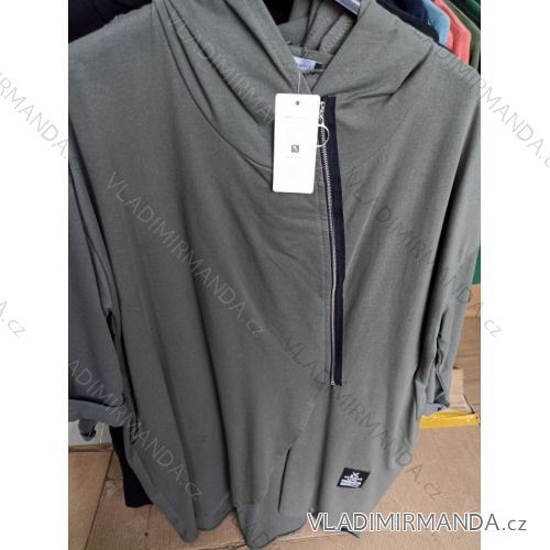 Šaty mikinové dlhý rukáv dámske nadrozměr (XL / 2XL ONE SIZE) TALIANSKÁ MÓDA IMS21308