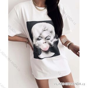 Šaty voľnočasové oversize krátky rukáv dámske (S / M / L ONE SIZE) TALIANSKÁ MÓDA IMWG215619 / DR