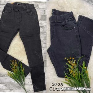 Rifle jeans dlhé guma v páse dámske (30-38) KATHY JEANS JAW216615