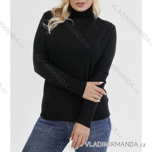Svetr úpletový s rolákom dlhý rukáv dámske (L / XL ONE SIZE) TALIANSKÁ MÓDA IMWGB223391