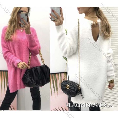 Šaty alá moher dlhý rukáv dámske (S / M ONE SIZE) TALIANSKÁ MÓDA IMWA216749