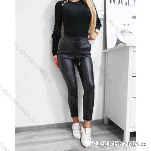 Nohavice dlhé koženkové dámska (S-XL) TALIANSKÁ MÓDA IMWA216787