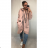 Kabát na zip dlouhý rukáv s kapucí dámská oversize (M/L ONE SIZE) ITALSKÁ MÓDA IM4212184
