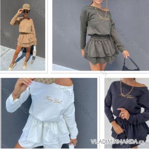 Šaty mikinové dlhý rukáv dámske (S / M ONE SIZE) TALIANSKÁ MÓDA IMWA216633