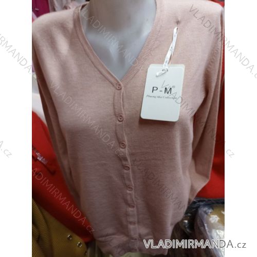 Sveter na gombíky dlhý rukáv dámsky (S-XL) POĽSKÁ MÓDA PME219639C