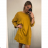 Šaty dlhý rukáv dámske oversize (XL / 2XL ONE SIZE) TALIANSKA MODA IMC21797