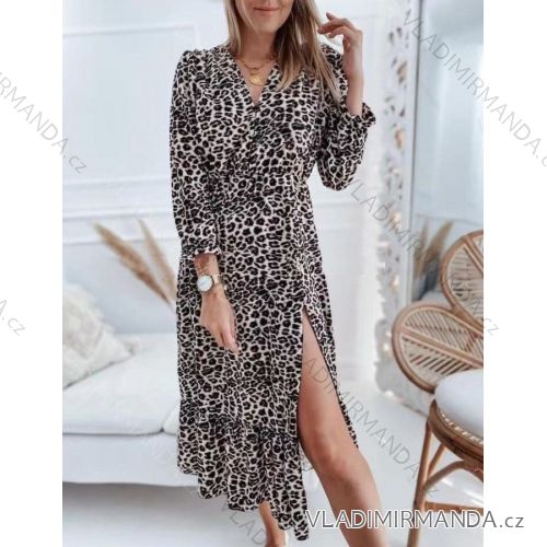 Šaty elegantné dlhý rukáv dámske (S / M.ONE SIZE) TALIANSKÁ MÓDA IMM211310