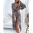 Šaty elegantné dlhý rukáv dámske (S / M.ONE SIZE) TALIANSKÁ MÓDA IMM211310