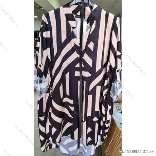 Šaty košeľové / košele predĺžená dlhý rukáv dámska (S / M ONE SIZE) TALIANSKÁ MÓDA IMM211417