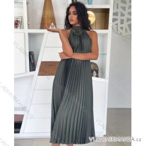 Šaty saténové bez rukávov dámske (S / M ONE SIZE) TALIANSKÁ MÓDA IMM22H2294-R2