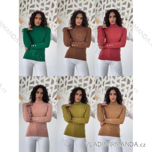 Sveter tenký rolák dlhý rukáv dámsky (S / M ONE SIZE) TALIANSKÁ MÓDA IMM21DR10099