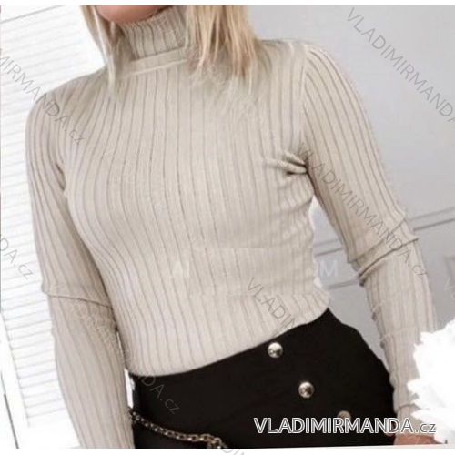 Sveter rolák tenký dlhý rukáv dámsky (S / M ONE SIZE) TALIANSKÁ MÓDA IMWA216908