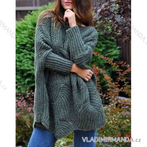 Sveter tenký oversize dlhý rukáv dámsky (XL / 3XL ONE SIZE) TALIANSKÁ MÓDA IMWA217017
