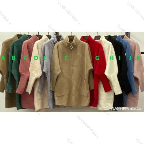 Kabát jesenné alpaka dámsky (S / M ONE SIZE) TALIANSKÁ MÓDA IMWA217036