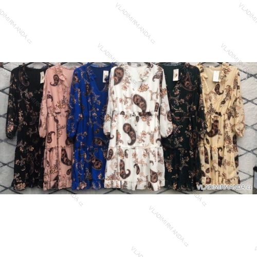 Šaty košeľové dlhý rukáv dámske (S / M ONE SIZE) TALIANSKÁ MÓDA IMWD217039