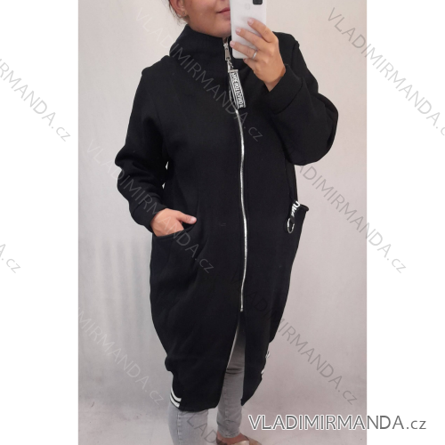 Mikina predĺžená dlhý rukáv dámska nadrozměr (XL / 2XL ONE SIZE) TALIANSKÁ MÓDA IMS21303