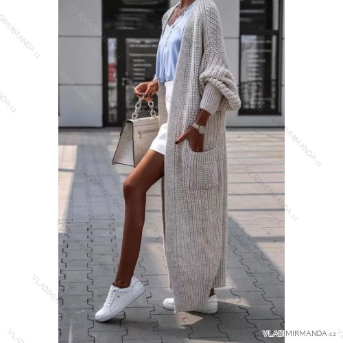 Cardigan pletený dlhý rukáv dámsky (S / M ONE SIZE) TALIANSKÁ MÓDA IMWA217055