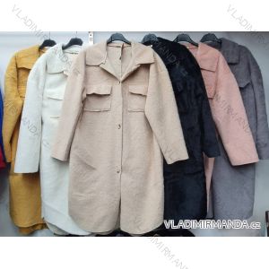 Kabát dlouhý flaušový dámsky (S / M ONE SIZE) TALIANSKÁ MÓDA IMWA217070