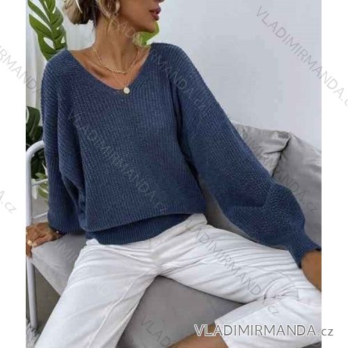 Svetr tenký dlouhý rukáv dámský (S/M ONE SIZE) ITALSKÁ MÓDA IMWA21708