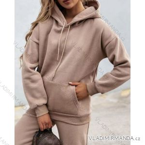 Súprava mikina dlhý rukáv a tepláky dámska (S / M ONE SIZE) TALIANSKÁ MÓDA IMWE21406