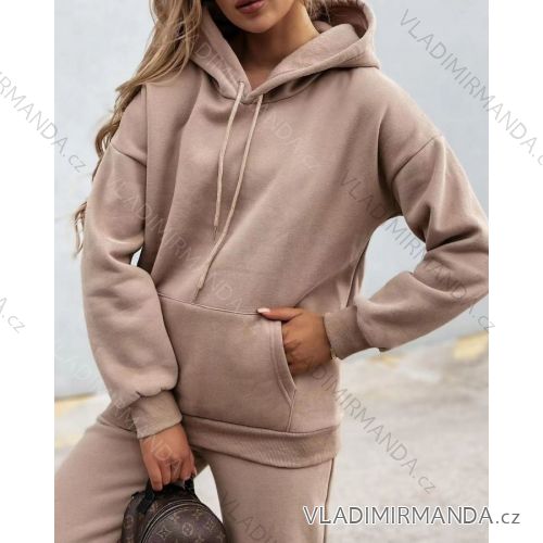 Súprava mikina dlhý rukáv a tepláky dámska (S / M ONE SIZE) TALIANSKÁ MÓDA IMWE21406