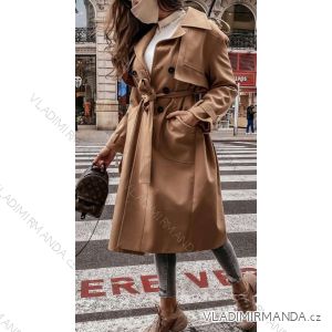 Kabát dlhý flaušový dlhý rukáv dámsky (S / M ONE SIZE) TALIANSKÁ MÓDA IMWA217124