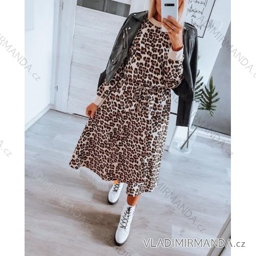Šaty dlhé dlhý rukáv dámske (S / M ONE SIZE) TALIANSKÁ MÓDA IMWM217147