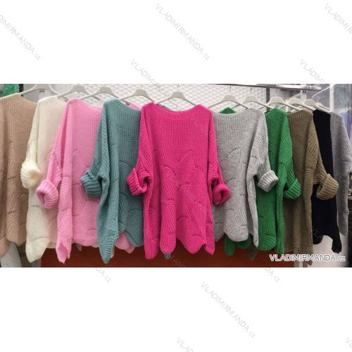 Sveter tenký oversize dlhý rukáv dámsky (L/XL ONE SIZE) TALIANSKÁ MÓDA IMWC217152