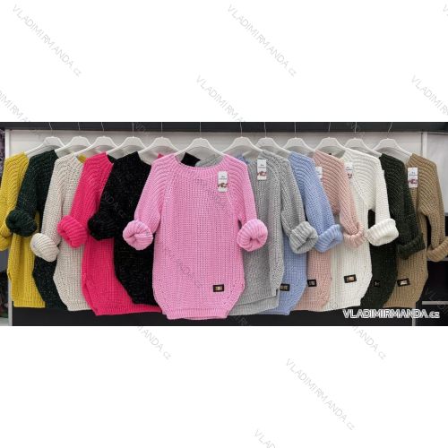 Sveter tenký dlhý rukáv dámsky (L/XL ONE SIZE) TALIANSKÁ MÓDA IMWD217177