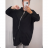 Mikina predĺžená dlhý rukáv dámska nadrozměr (XL / 2XL ONE SIZE) TALIANSKÁ MÓDA IMS21307
