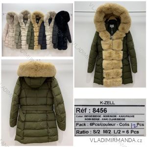 Kabát bunda zimná s kapucňou kožúšok dámska (SL) KZELL MODA KZE218456