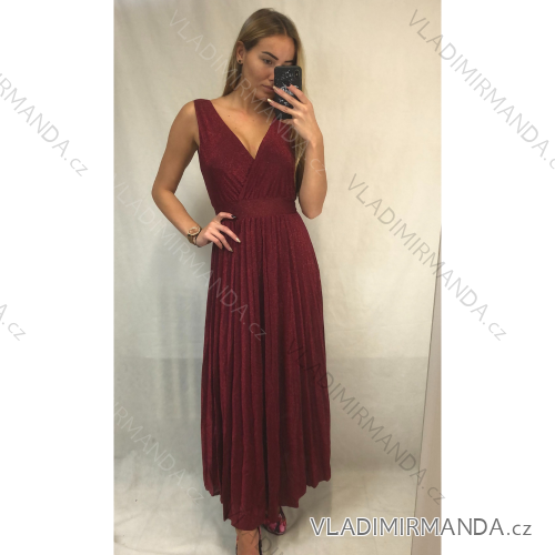 Šaty dlhé spoločenské elegantné ligot plesové dámske (UNI S / M) TALIANSKÁ MÓDA IMM21954