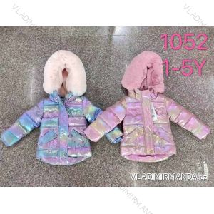 Bunda zimná detská dojčenská dievčenské (1-5 rokov) POĽSKÁ MÓDA HKW21GBH1052