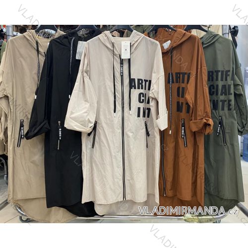 Bunda / Kabát s kapucňou dámska (M / L ONE SIZE) TALIANSKÁ MÓDA IMWA217192
