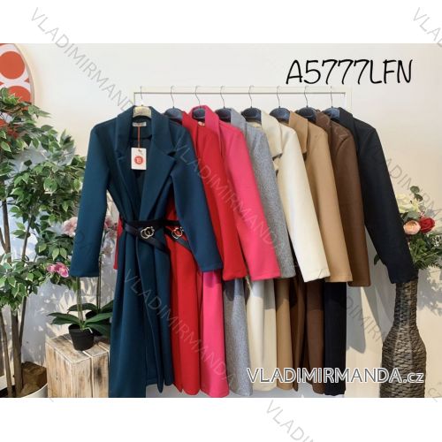 Sako dlhé elegantný dlhý rukáv s pásikom dámske (S / M ONE SIZE) TALIANSKÁ MÓDA IMWD21A5777LFN