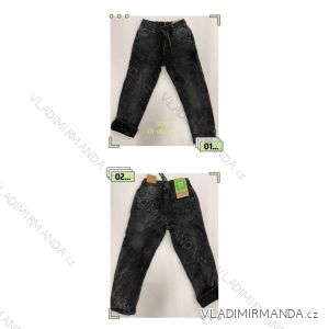Nohavice rifle jeans zateplené detské chlapčenské (4-12 LET) POĽSKÁ MÓDA HKW21GBH9037