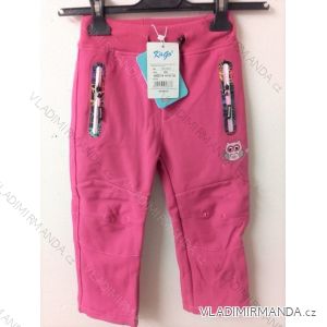 Nohavice softshellové zateplené flaušom detské dievčenské (98-128) KUGO HK1667