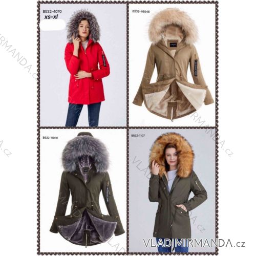 Bunda zimná s kapucňou dámska (XS-XL) POĽSKÁ MÓDA HKW21B532