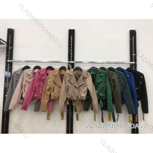Bunda koženková dámska (S / M ONE SIZE) TALIANSKÁ MÓDA IMR21412