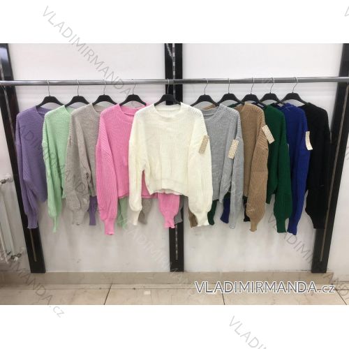 Sveter tenký dlhý rukáv dámsky (S / M ONE SIZE) TALIANSKÁ MÓDA IMR21430